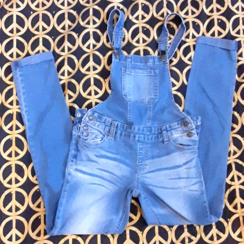 Justice sz 12 skinny overalls nwot